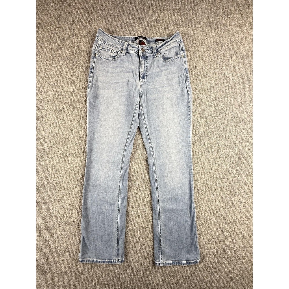 Earl‎ Jean Barely Boot Jeans Womens 10 Blue Light Wash Mid Rise Stretch 32x30